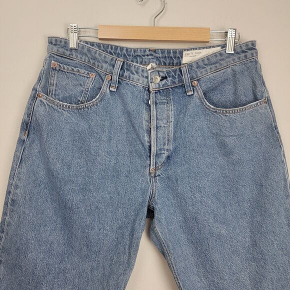 Rag & Bone Womens Rosa Mid Rise Walking Shorts Cut-off Denim Size 31 Button Fly - Picture 2 of 13